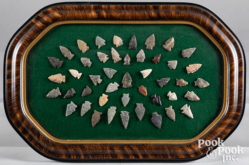 Forty-eight small sized stone points