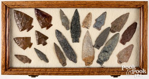 Eighteen transitional and archaic stone points