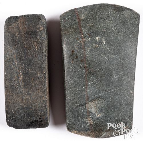 Two well polished stone celts