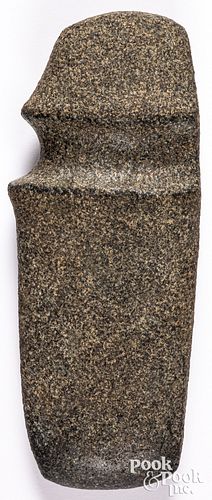 Outstanding 3/4 groove speckled granite axe head