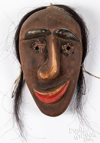 Iroquois Indian false face mask, late 20th c.