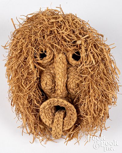Iroquois Indian corn husk mask, ca. 1980