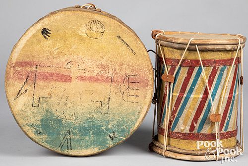 Two Native American Indian drums