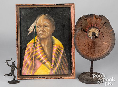 Three Native American subject items