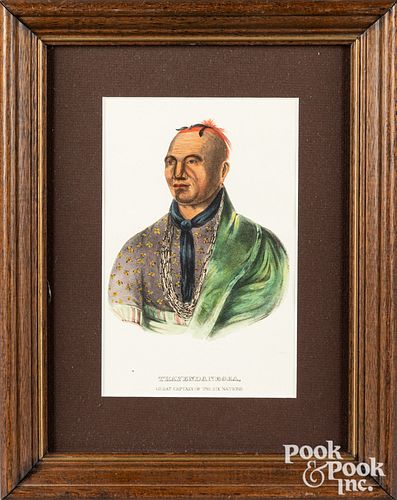 Framed, colored print of Joseph Brant