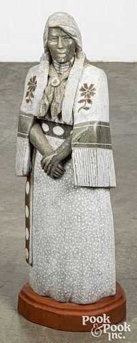 Joe Oreland Sr. carved alabaster figure
