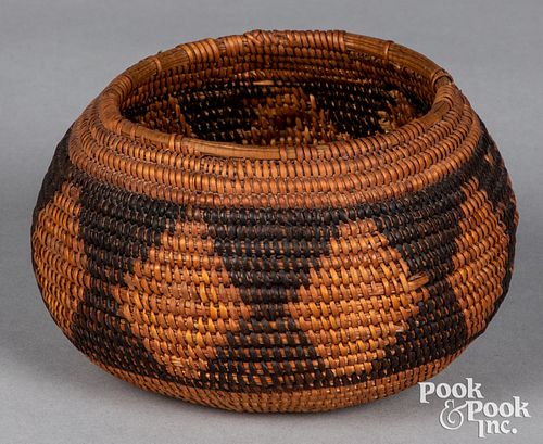 Native American Indian California mission basket