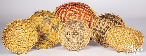 Six Hopi Indian sifting baskets