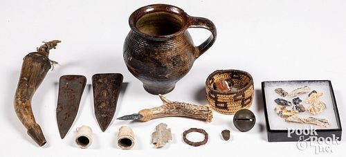 Group of Native American Indian curios