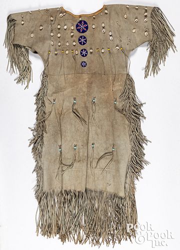 Comanche Indian woman's hide dress, mid 20th c.