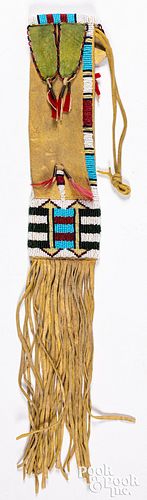 Native American Indian beaded pipe bag