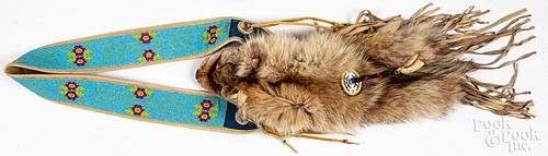 Native American Indian animal fur headdress