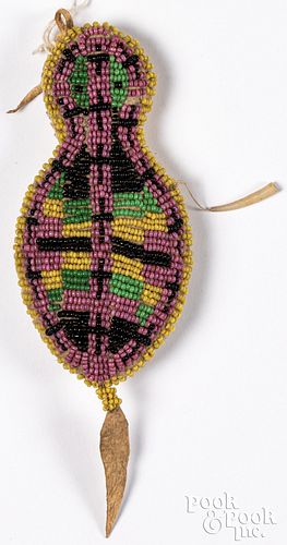 Native American Indian beaded turtle fetish