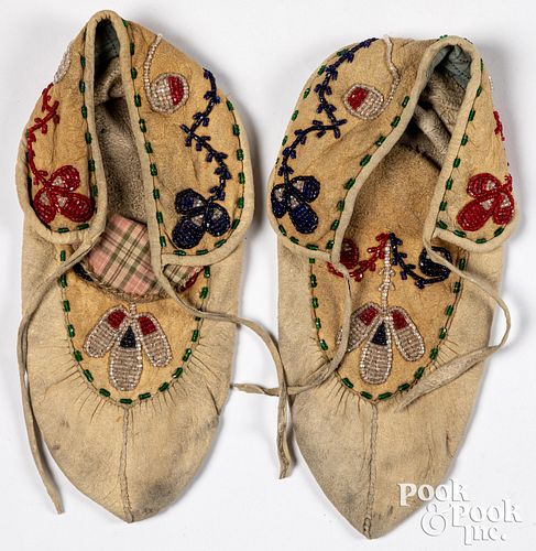 Cree Indian hide moccasins