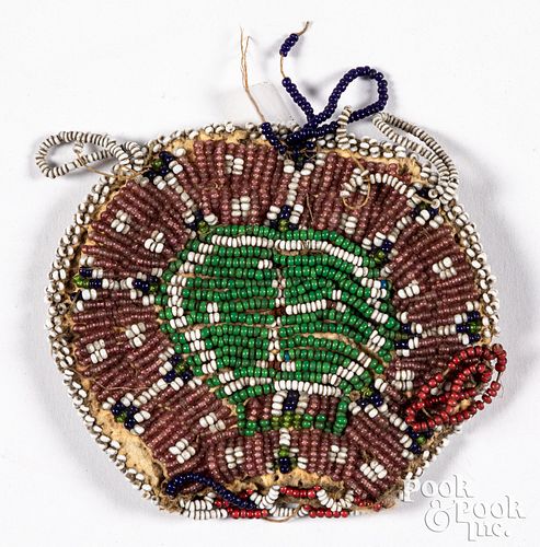 Sioux Indian hide pouch, 19th c.