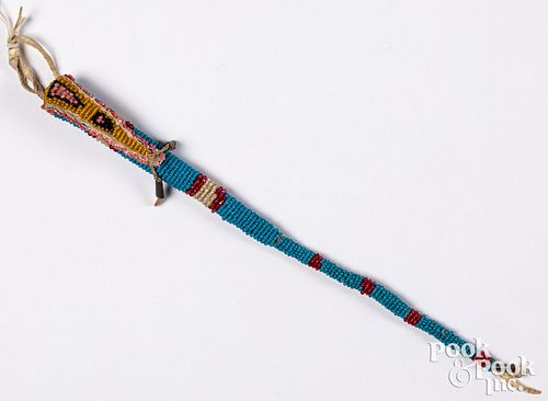 Plains Indian beaded awl case, early 20th c.