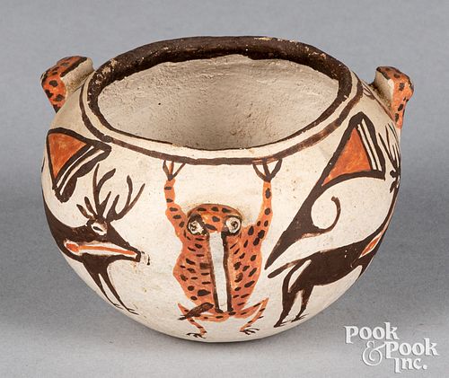 Zuni Indian polychrome bowl, early 20th c.