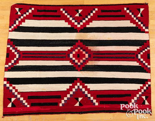 Navajo Indian analine-dyed rug, 20th c.
