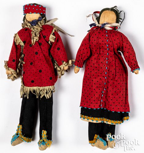 Dine Navajo Indian corn husk dolls