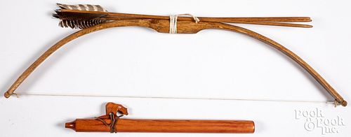 Native American Indian decorative bow and arrow
