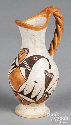 Acoma Pueblo Indian polychrome pottery vase