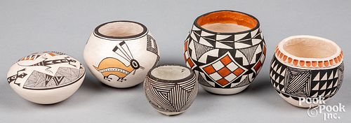 Contemporary Acoma Pueblo Indian pottery pieces