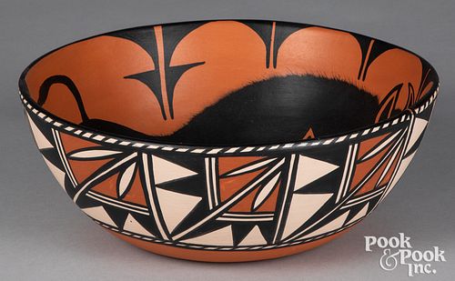 Santo Domingo Pueblo Indian pottery bowl