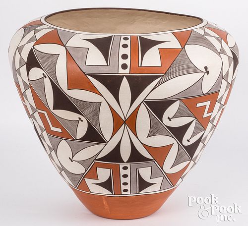 Laguna Pueblo Indian polychrome pottery vessel