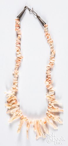 Navajo Indian coral necklace