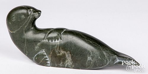 Inuit Indian carved hardstone seal
