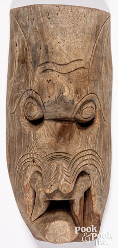 Northwest Coast Indian carved cedar mask