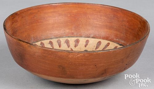Peruvian polychrome pottery bowl