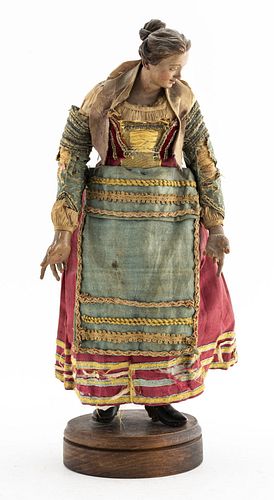 18th C. Neapolitan Polychrome Figure of Woman