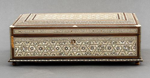 Large Syrian Inlaid Box with Mother-of-Pearl