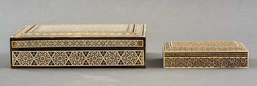 Syrian Inlaid Wood Boxes, 2