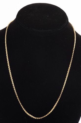 Italian 18K Yellow Gold "S" Link Chain Necklace