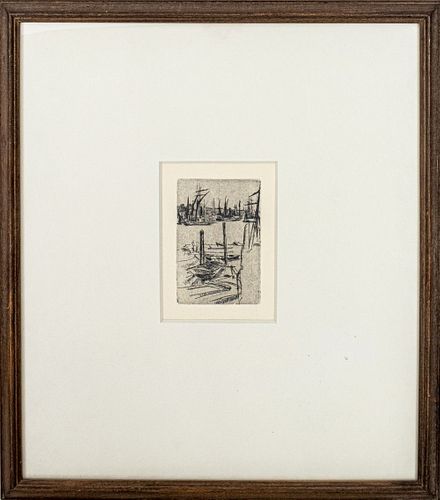 Whistler "Wapping (The Tiny Pool)" Etching