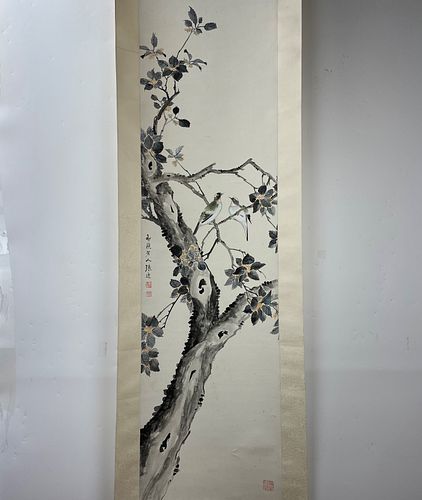 A Chinese Painting Fugui Baitou by Zhang Chunchu?1869-1943?