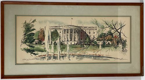 A Framed Framed The White House PRINT