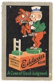 1918 Edelweiss Beer Cinderella Stamp - Chicago, Illinois