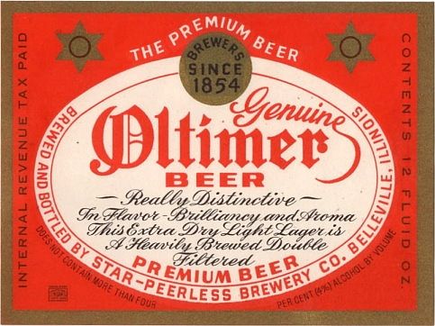 1947 Oltimer Premium Beer 12oz IL7-25 - Belleville, Illinois