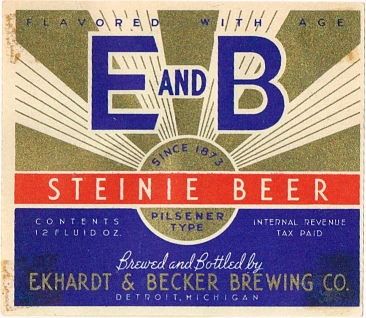 1939 E and B Steinie Beer 12oz CS42-18 - Detroit, Michigan
