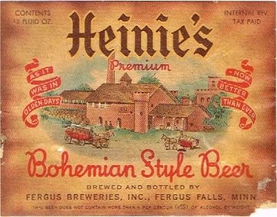 1938 Heinie's Beer 12oz CS83-12 - Fergus Falls, Minnesota