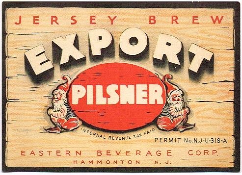 1937 Jersey Brew Export Beer No Ref. ES87-23 - Hammonton, New Jersey