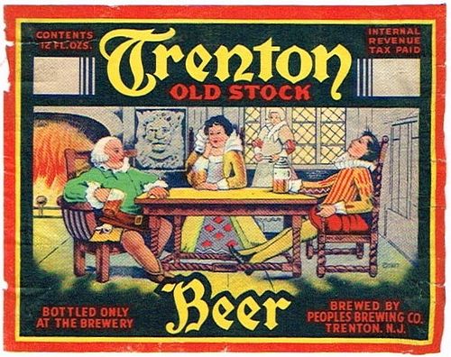 1937 Trenton Old Stock Beer 12oz ES108-09V - Trenton, New Jersey