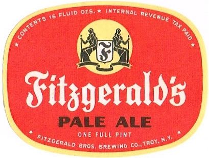 1940 Fitzgerald's Pale Ale 16oz One Pint NY113-8V - Troy, New York