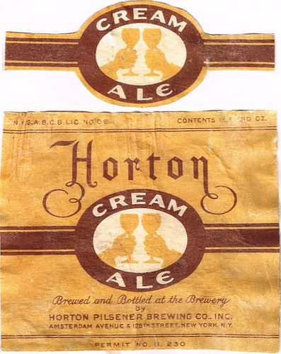 1933 Horton Cream Ale 12oz NY51-21 - New York, New York
