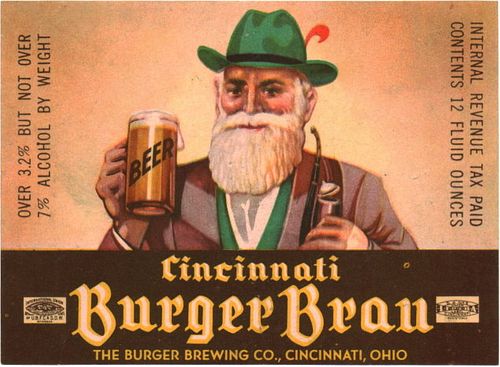 1941 Cincinatti Burger Brau Beer 12oz OH21-14 - Cincinnati, Ohio