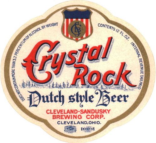 1940 Crystal Rock Dutch Style Beer 12oz OH40-11 - Cleveland, Ohio