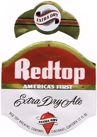 1955 Redtop Extra Dry Ale 32oz One Quart - Cincinnati, Ohio
